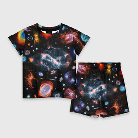 Детский костюм с шортами 3D с принтом КОСМОС в Санкт-Петербурге,  |  | galaxy | nebula | space | star | абстракция | вселенная | галактика | звезда | звезды | космический | планеты