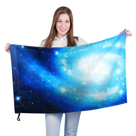 Флаг 3D с принтом ЗВЕЗДНОЕ НЕБО в Санкт-Петербурге, 100% полиэстер | плотность ткани — 95 г/м2, размер — 67 х 109 см. Принт наносится с одной стороны | galaxy | nebula | space | star | абстракция | вселенная | галактика | звезда | звезды | космический | планеты