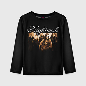 Детский лонгслив 3D с принтом Nightwish в Санкт-Петербурге, 100% полиэстер | длинные рукава, круглый вырез горловины, полуприлегающий силуэт
 | metal | nightwish | symphonic metal | tarja | tarja turunen | turunen | метал | найтвиш | симфоник метал | тарья | турунен