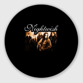 Коврик для мышки круглый с принтом Nightwish в Санкт-Петербурге, резина и полиэстер | круглая форма, изображение наносится на всю лицевую часть | metal | nightwish | symphonic metal | tarja | tarja turunen | turunen | метал | найтвиш | симфоник метал | тарья | турунен