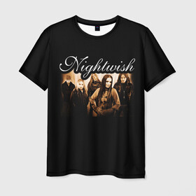 Мужская футболка 3D с принтом Nightwish в Санкт-Петербурге, 100% полиэфир | прямой крой, круглый вырез горловины, длина до линии бедер | metal | nightwish | symphonic metal | tarja | tarja turunen | turunen | метал | найтвиш | симфоник метал | тарья | турунен