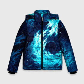 Зимняя куртка для мальчиков 3D с принтом Abstract fractal blue flame в Санкт-Петербурге, ткань верха — 100% полиэстер; подклад — 100% полиэстер, утеплитель — 100% полиэстер | длина ниже бедра, удлиненная спинка, воротник стойка и отстегивающийся капюшон. Есть боковые карманы с листочкой на кнопках, утяжки по низу изделия и внутренний карман на молнии. 

Предусмотрены светоотражающий принт на спинке, радужный светоотражающий элемент на пуллере молнии и на резинке для утяжки | abstract | colors | dark | flame | fractal | space | абстракция | космос | краски | огонь | пламя | тёмный | фрактал
