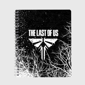 Тетрадь с принтом THE LAST OF US в Санкт-Петербурге, 100% бумага | 48 листов, плотность листов — 60 г/м2, плотность картонной обложки — 250 г/м2. Листы скреплены сбоку удобной пружинной спиралью. Уголки страниц и обложки скругленные. Цвет линий — светло-серый
 | cicadas | fireflies | naughty dog | the last of us | the last of us part 2 | tlou | tlou2 | джоэл | ласт оф ас | одни из нас | последние из нас | цикады | элли