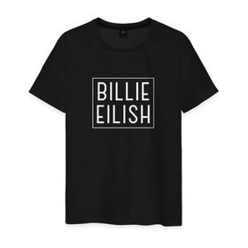 Мужская футболка хлопок с принтом Billie Eilish в Санкт-Петербурге, 100% хлопок | прямой крой, круглый вырез горловины, длина до линии бедер, слегка спущенное плечо. | billie | billie eilish | eilish | ocean eyes | айлиш | билли | билли айлиш
