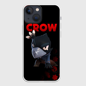 Чехол для iPhone 13 mini с принтом BRAWL STARS CROW в Санкт-Петербурге,  |  | brawl stars | bull | colt | crow | leon | stars | берли | бо | брок | ворон | джесси | динамайк | дэррил | кольт | леон | мортис | нита | пайпер | пенни | поко | пэм | рикошет | спайк | фрэнк | шелли | эль примо