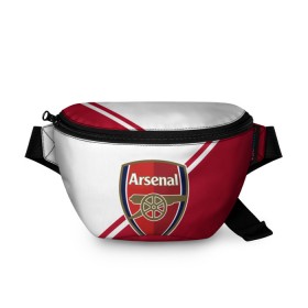 Поясная сумка 3D с принтом Arsenal FC в Санкт-Петербурге, 100% полиэстер | плотная ткань, ремень с регулируемой длиной, внутри несколько карманов для мелочей, основное отделение и карман с обратной стороны сумки застегиваются на молнию | apl | arsenal | fc arsenal | football | англия | апл | арсенал | фк арсенал | футбол