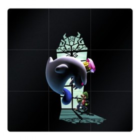 Магнитный плакат 3Х3 с принтом Luigis Mansion в Санкт-Петербурге, Полимерный материал с магнитным слоем | 9 деталей размером 9*9 см | game | luigis mansion | mario | nintendo | видеоигра | игра | луиджи | марио | привидение | призрак