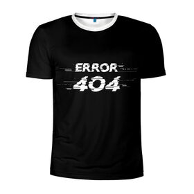 Мужская футболка 3D спортивная с принтом Error 404 в Санкт-Петербурге, 100% полиэстер с улучшенными характеристиками | приталенный силуэт, круглая горловина, широкие плечи, сужается к линии бедра | 404 | error | error 404 | glitch | soul not found | windows | глитч | глич | код | компьютер | компьютеры | надпись | ошибка | ошибка 404 | прикольная | прикольные | сбой