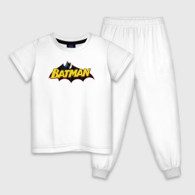 Детская пижама хлопок с принтом Batman Logo в Санкт-Петербурге, 100% хлопок |  брюки и футболка прямого кроя, без карманов, на брюках мягкая резинка на поясе и по низу штанин
 | 80 | 80th | anniversary | bat man | batman | batman comics | caped crusader | dark knight | shtatjl | бетмен | брюс уэйн | бэт мен | бэтмен | тёмный рыцарь