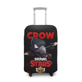 Чехол для чемодана 3D с принтом BRAWL STARS CROW в Санкт-Петербурге, 86% полиэфир, 14% спандекс | двустороннее нанесение принта, прорези для ручек и колес | brawl stars | bull | colt | crow | leon | stars | берли | бо | брок | ворон | джесси | динамайк | дэррил | кольт | леон | мортис | нита | пайпер | пенни | поко | пэм | рикошет | спайк | фрэнк | шелли | эль примо