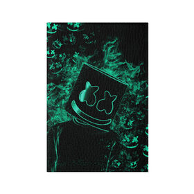 Обложка для паспорта матовая кожа с принтом Marshmello в Санкт-Петербурге, натуральная матовая кожа | размер 19,3 х 13,7 см; прозрачные пластиковые крепления | dj | marshmello | usa | америка | клубная музыка | мармело | маршмелло | маршмеллоу | музыка | музыкант