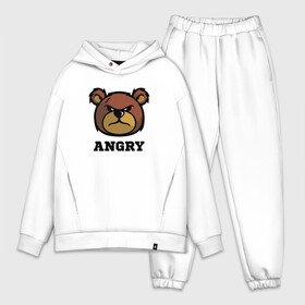 Мужской костюм хлопок OVERSIZE с принтом Злой мишка ANGRY TEDDY в Санкт-Петербурге,  |  | дикий | злой | мишка | стиль | тедди