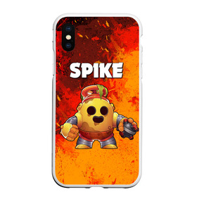 Чехол для iPhone XS Max матовый с принтом Brawl Stars Spike Robot в Санкт-Петербурге, Силикон | Область печати: задняя сторона чехла, без боковых панелей | brawl stars | brawl stars crow | brawl stars crow phoenix | brawl stars leon | brawl stars leon shark | brawl stars robot spike | brawl stars spike | бравл старс