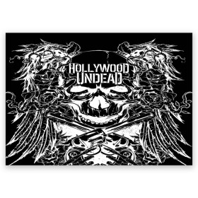 Поздравительная открытка с принтом Hollywood Undead в Санкт-Петербурге, 100% бумага | плотность бумаги 280 г/м2, матовая, на обратной стороне линовка и место для марки
 | Тематика изображения на принте: been | bloody nose | california | hell | lyrics | music | octone | official | psalms | records | rock | song | to | vevo | video | кранккор | метал | рэп рок | электроник