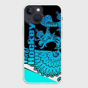 Чехол для iPhone 13 mini с принтом Hockey в Санкт-Петербурге,  |  | aesthetic | fashion | hero | hits | hockey | hybrid | ice | iihf worlds | league | nhl | pro | review | russia | sports | top | герб | орнамент | россия | рф | спорт | униформа | форма | хоккей