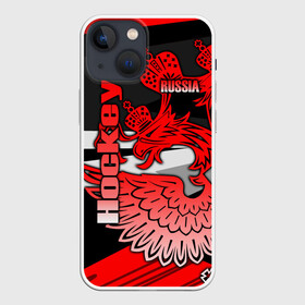 Чехол для iPhone 13 mini с принтом Hockey в Санкт-Петербурге,  |  | aesthetic | fashion | hero | hits | hockey | hybrid | ice | iihf worlds | league | nhl | pro | review | russia | sports | top | герб | орнамент | россия | рф | спорт | униформа | форма | хоккей