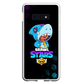 Чехол для Samsung S10E с принтом BRAWL STARS LEON SHARK в Санкт-Петербурге, Силикон | Область печати: задняя сторона чехла, без боковых панелей | brawl stars | bull | colt | crow | leon | leon shark | shark | stars | акула | берли | ворон | динамайк | кольт | леон | леон акула | нита | спайк | шелли | эль примо