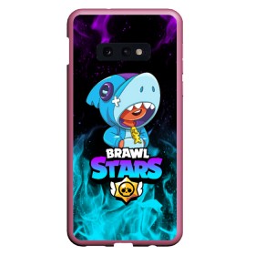 Чехол для Samsung S10E силиконовый с принтом BRAWL STARS LEON SHARK в Санкт-Петербурге, Силикон | Область печати: задняя сторона чехла, без боковых панелей | Тематика изображения на принте: brawl stars | bull | colt | crow | leon | leon shark | shark | stars | акула | берли | ворон | динамайк | кольт | леон | леон акула | нита | спайк | шелли | эль примо