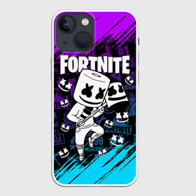 Чехол для iPhone 13 mini с принтом FORTNITE MARSHMELLO | ФОРТНАЙТ НЕОН в Санкт-Петербурге,  |  | fnchap2 | fortnite | fortnite 2 | fortnite x | marshmello | ninja | ninja hyper streamer | ninja streamer | streamer | tyler blevins | маршмелло | ниндзя | фортнайт | фортнайт 2 | фортнайт глава 2