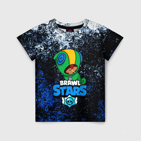 Детская футболка 3D с принтом BRAWL STARS LEON в Санкт-Петербурге, 100% гипоаллергенный полиэфир | прямой крой, круглый вырез горловины, длина до линии бедер, чуть спущенное плечо, ткань немного тянется | android | brawl stars | games | leon | mobile | stars | игры | леон | мобильные игры