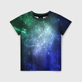 Детская футболка 3D с принтом ЗВЁЗДНОЕ НЕБО в Санкт-Петербурге, 100% гипоаллергенный полиэфир | прямой крой, круглый вырез горловины, длина до линии бедер, чуть спущенное плечо, ткань немного тянется | galaxy | nasa | nebula | space | star | абстракция | вселенная | галактика | звезда | звезды | космический | наса | огонь | планеты