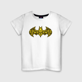Детская футболка хлопок с принтом Batman logo в Санкт-Петербурге, 100% хлопок | круглый вырез горловины, полуприлегающий силуэт, длина до линии бедер | bat man | batman | batman comics | caped crusader | comics | dark knight | shtatjl | бетмен | брюс уэйн | бэт мен | бэтмен | тёмный рыцарь