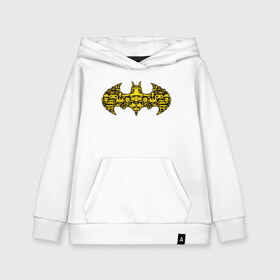 Детская толстовка хлопок с принтом Batman logo в Санкт-Петербурге, 100% хлопок | Круглый горловой вырез, эластичные манжеты, пояс, капюшен | bat man | batman | batman comics | caped crusader | comics | dark knight | shtatjl | бетмен | брюс уэйн | бэт мен | бэтмен | тёмный рыцарь