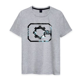 Мужская футболка хлопок с принтом Cyborg в Санкт-Петербурге, 100% хлопок | прямой крой, круглый вырез горловины, длина до линии бедер, слегка спущенное плечо. | cyborg | dc | dc comics | shtatjl | киборг