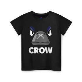 Детская футболка хлопок с принтом Brawl Stars CROW в Санкт-Петербурге, 100% хлопок | круглый вырез горловины, полуприлегающий силуэт, длина до линии бедер | brawl | brawl stars | crow | leon | stars | бравл | бравл старс | браво старс | ворон | ворона | игра | компьютерная | костюм | кофта | кров | леон | онлайн | старс