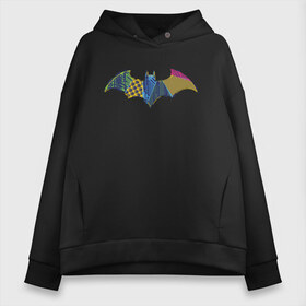 Женское худи Oversize хлопок с принтом Batman logo в Санкт-Петербурге, френч-терри — 70% хлопок, 30% полиэстер. Мягкий теплый начес внутри —100% хлопок | боковые карманы, эластичные манжеты и нижняя кромка, капюшон на магнитной кнопке | bat man | batman | batman comics | caped crusader | comics | dark knight | shtatjl | бетмен | брюс уэйн | бэт мен | бэтмен | тёмный рыцарь