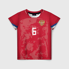 Детская футболка 3D с принтом Cheryshev home EURO 2020 в Санкт-Петербурге, 100% гипоаллергенный полиэфир | прямой крой, круглый вырез горловины, длина до линии бедер, чуть спущенное плечо, ткань немного тянется | 