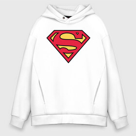 Мужское худи Oversize хлопок с принтом Superman logo в Санкт-Петербурге, френч-терри — 70% хлопок, 30% полиэстер. Мягкий теплый начес внутри —100% хлопок | боковые карманы, эластичные манжеты и нижняя кромка, капюшон на магнитной кнопке | Тематика изображения на принте: clark kent | superman | кларк кент | супермен | супермэн