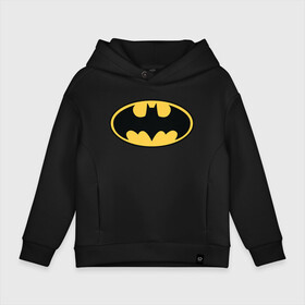 Детское худи Oversize хлопок с принтом Batman logo в Санкт-Петербурге, френч-терри — 70% хлопок, 30% полиэстер. Мягкий теплый начес внутри —100% хлопок | боковые карманы, эластичные манжеты и нижняя кромка, капюшон на магнитной кнопке | bat man | batman | batman comics | caped crusader | comics | dark knight | бетмен | брюс уэйн | бэт мен | бэтмен | тёмный рыцарь