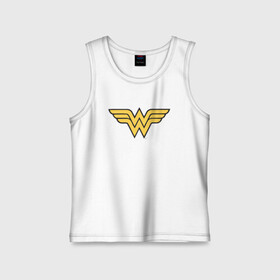 Детская майка хлопок с принтом Wonder Woman Logo в Санкт-Петербурге,  |  | dc | dc comics | diana prince | wonder woman | вандер вуман | вондер вуман | диана принс | супер женщина | чудо женщина