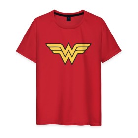 Мужская футболка хлопок с принтом Wonder Woman в Санкт-Петербурге, 100% хлопок | прямой крой, круглый вырез горловины, длина до линии бедер, слегка спущенное плечо. | dc | dc comics | diana prince | wonder woman | вандер вуман | вондер вуман | диана принс | супер женщина | чудо женщина