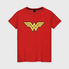 Женская футболка хлопок с принтом Wonder Woman в Санкт-Петербурге, 100% хлопок | прямой крой, круглый вырез горловины, длина до линии бедер, слегка спущенное плечо | dc | dc comics | diana prince | wonder woman | вандер вуман | вондер вуман | диана принс | супер женщина | чудо женщина
