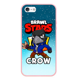 Чехол для iPhone 5/5S матовый с принтом BRAWL STARS CROW в Санкт-Петербурге, Силикон | Область печати: задняя сторона чехла, без боковых панелей | brawl stars | brawl stars crow | brawler | crow | бравл старз | бравлер | ворон