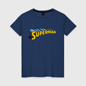 Женская футболка хлопок с принтом Superman в Санкт-Петербурге, 100% хлопок | прямой крой, круглый вырез горловины, длина до линии бедер, слегка спущенное плечо | clark kent | shtatjl | superman | кларк кент | супермен | супермэн