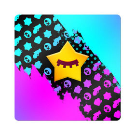 Магнит виниловый Квадрат с принтом BRAWL STARS - SANDY в Санкт-Петербурге, полимерный материал с магнитным слоем | размер 9*9 см, закругленные углы | brawl | bull | colt | crow | game | games | leon | online | penny | poco | sandy | shelly | spike | star | stars | wanted | брав | бравл | браво | звезда | звезды | игра | игры | лого | онлайн | сенди | старс | сэнди