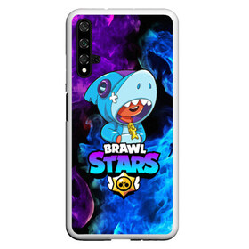 Чехол для Honor 20 с принтом BRAWL STARS LEON SHARK в Санкт-Петербурге, Силикон | Область печати: задняя сторона чехла, без боковых панелей | 8 bit | 8 бит | bibi | brawl stars | bull | coach mike | colt | crow | evil gene | gale | gene | leon | leon shark | max | mecha crow | mortis | mr.p | nani | phoenix | sally leon | sandy | shark | spike | sprout | stars | tara