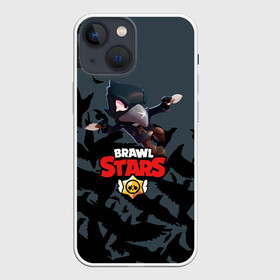 Чехол для iPhone 13 mini с принтом BRAWL STARS CROW в Санкт-Петербурге,  |  | 8 bit | 8 бит | brawl stars | bull | colt | crow | leon | leon shark | shark | stars | акула | берли | ворон | динамайк | кольт | леон | леон акула | нита | спайк | шелли | эль примо