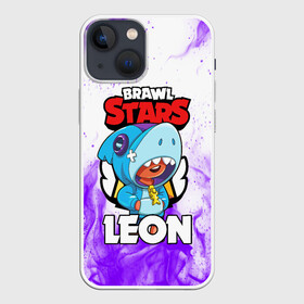 Чехол для iPhone 13 mini с принтом BRAWL STARS LEON SHARK в Санкт-Петербурге,  |  | 8 bit | 8 бит | brawl stars | bull | colt | crow | leon | leon shark | shark | stars | акула | берли | ворон | динамайк | кольт | леон | леон акула | нита | спайк | шелли | эль примо