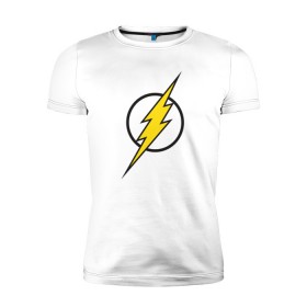 Мужская футболка премиум с принтом Flash в Санкт-Петербурге, 92% хлопок, 8% лайкра | приталенный силуэт, круглый вырез ворота, длина до линии бедра, короткий рукав | barry allen | dc | dc comics | flash | барри аллен | флеш | флэш