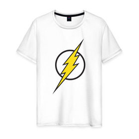 Мужская футболка хлопок с принтом Flash в Санкт-Петербурге, 100% хлопок | прямой крой, круглый вырез горловины, длина до линии бедер, слегка спущенное плечо. | barry allen | dc | dc comics | flash | барри аллен | флеш | флэш