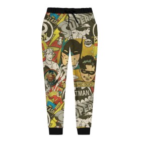 Женские брюки 3D с принтом DC Comics в Санкт-Петербурге, полиэстер 100% | прямой крой, два кармана без застежек по бокам, с мягкой трикотажной резинкой на поясе и по низу штанин. В поясе для дополнительного комфорта — широкие завязки | batman | flash | shtatjl | superman | бетмен | бэтмен | супермен | супермэн | флеш | флэш