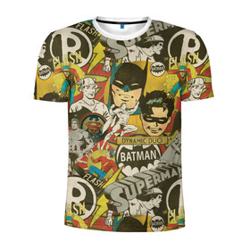 Мужская футболка 3D спортивная с принтом DC Comics в Санкт-Петербурге, 100% полиэстер с улучшенными характеристиками | приталенный силуэт, круглая горловина, широкие плечи, сужается к линии бедра | batman | flash | shtatjl | superman | бетмен | бэтмен | супермен | супермэн | флеш | флэш