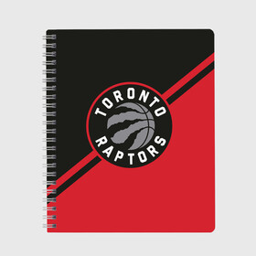 Тетрадь с принтом Toronto Raptors BR в Санкт-Петербурге, 100% бумага | 48 листов, плотность листов — 60 г/м2, плотность картонной обложки — 250 г/м2. Листы скреплены сбоку удобной пружинной спиралью. Уголки страниц и обложки скругленные. Цвет линий — светло-серый
 | nba | raptors | toronto | toronto raptors | баскетбол | нба | рэпторс | торонто | торонто рэпторс