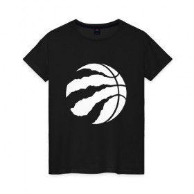 Женская футболка хлопок с принтом Toronto Raptors W в Санкт-Петербурге, 100% хлопок | прямой крой, круглый вырез горловины, длина до линии бедер, слегка спущенное плечо | nba | raptors | toronto | toronto raptors | баскетбол | нба | рэпторс | торонто | торонто рэпторс