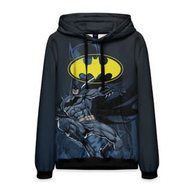 Мужская толстовка 3D с принтом Batman в Санкт-Петербурге, 100% полиэстер | двухслойный капюшон со шнурком для регулировки, мягкие манжеты на рукавах и по низу толстовки, спереди карман-кенгуру с мягким внутренним слоем. | bat man | batman | batman comics | caped crusader | comics | dark knight | бетмен | брюс уэйн | бэт мен | бэтмен | тёмный рыцарь