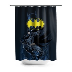Штора 3D для ванной с принтом Batman в Санкт-Петербурге, 100% полиэстер | плотность материала — 100 г/м2. Стандартный размер — 146 см х 180 см. По верхнему краю — пластиковые люверсы для креплений. В комплекте 10 пластиковых колец | bat man | batman | batman comics | caped crusader | comics | dark knight | бетмен | брюс уэйн | бэт мен | бэтмен | тёмный рыцарь